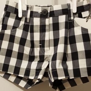 NWT IL GUFO Girls Checkered Shorts size 2T
